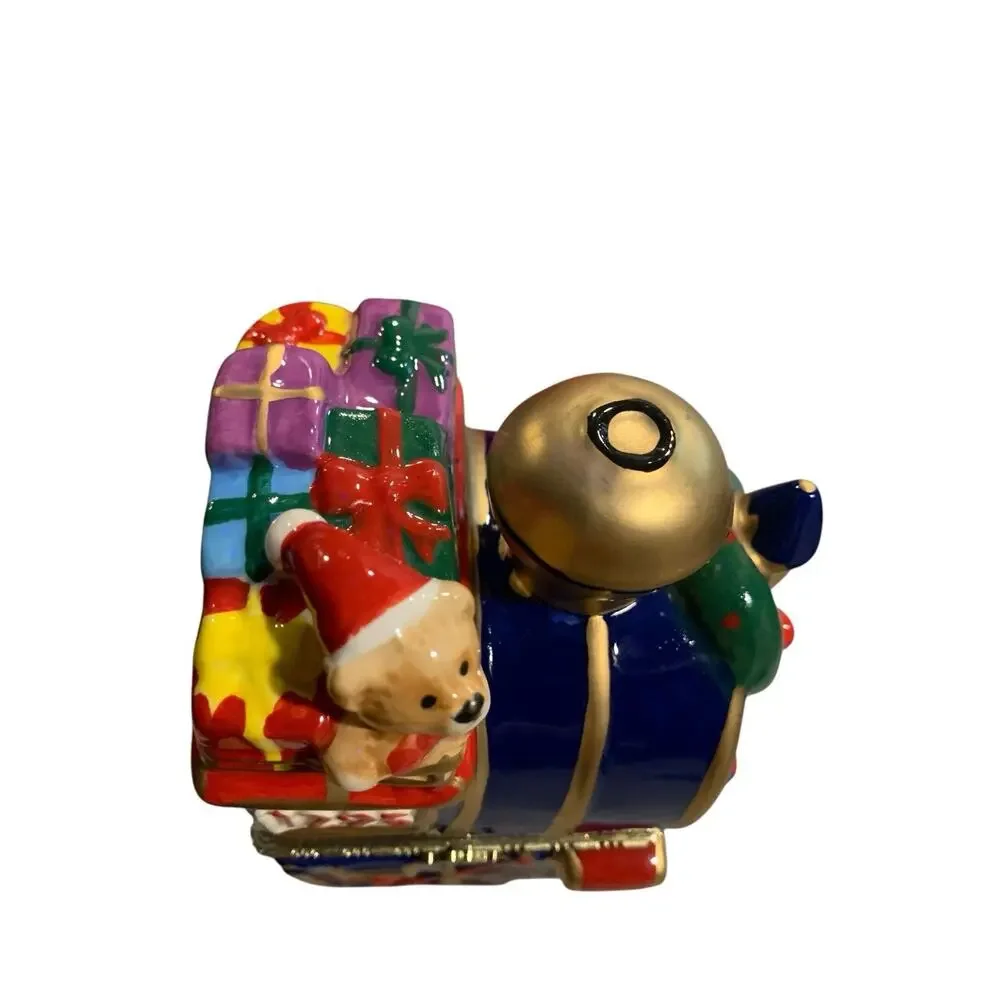 Mr. Christmas Porcelain Train‎ Music Box Animated Christmas Plays DECK THE HALLS
